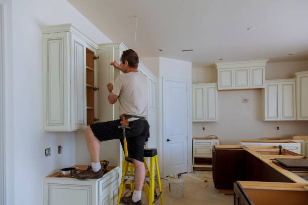 Kitchen island installation in Odessa by JMT Kitchen Cabinet